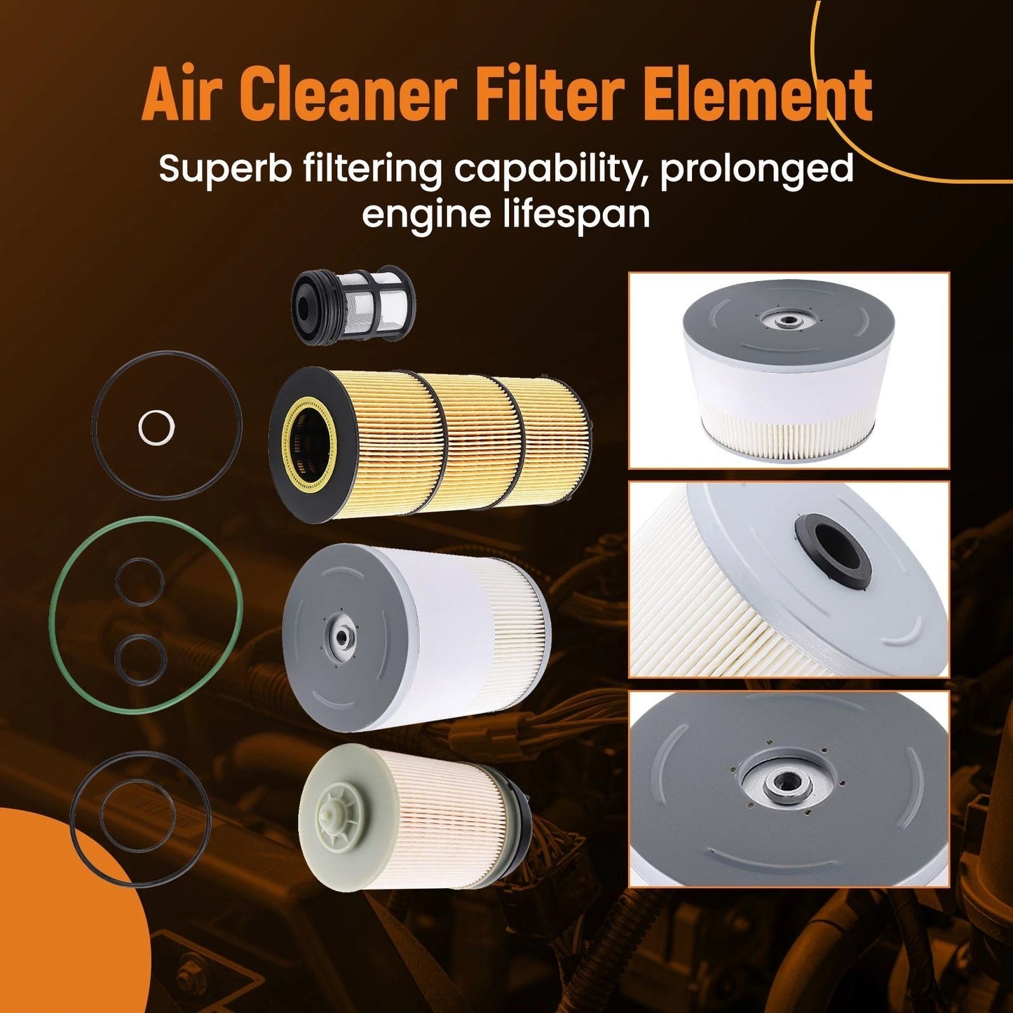 Complete Service Kit for Freightliner DD Series (2012–2020) Filters