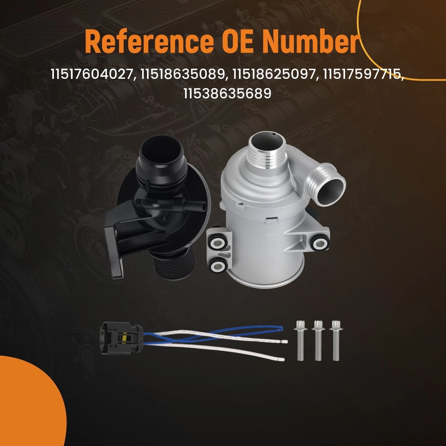 Electric Coolant Water Pump for BMW X1 X3 X4 320i 328i (2016–2020)