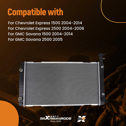 Cooling Radiator for Chevrolet Express GMC Savana (2004–2014)