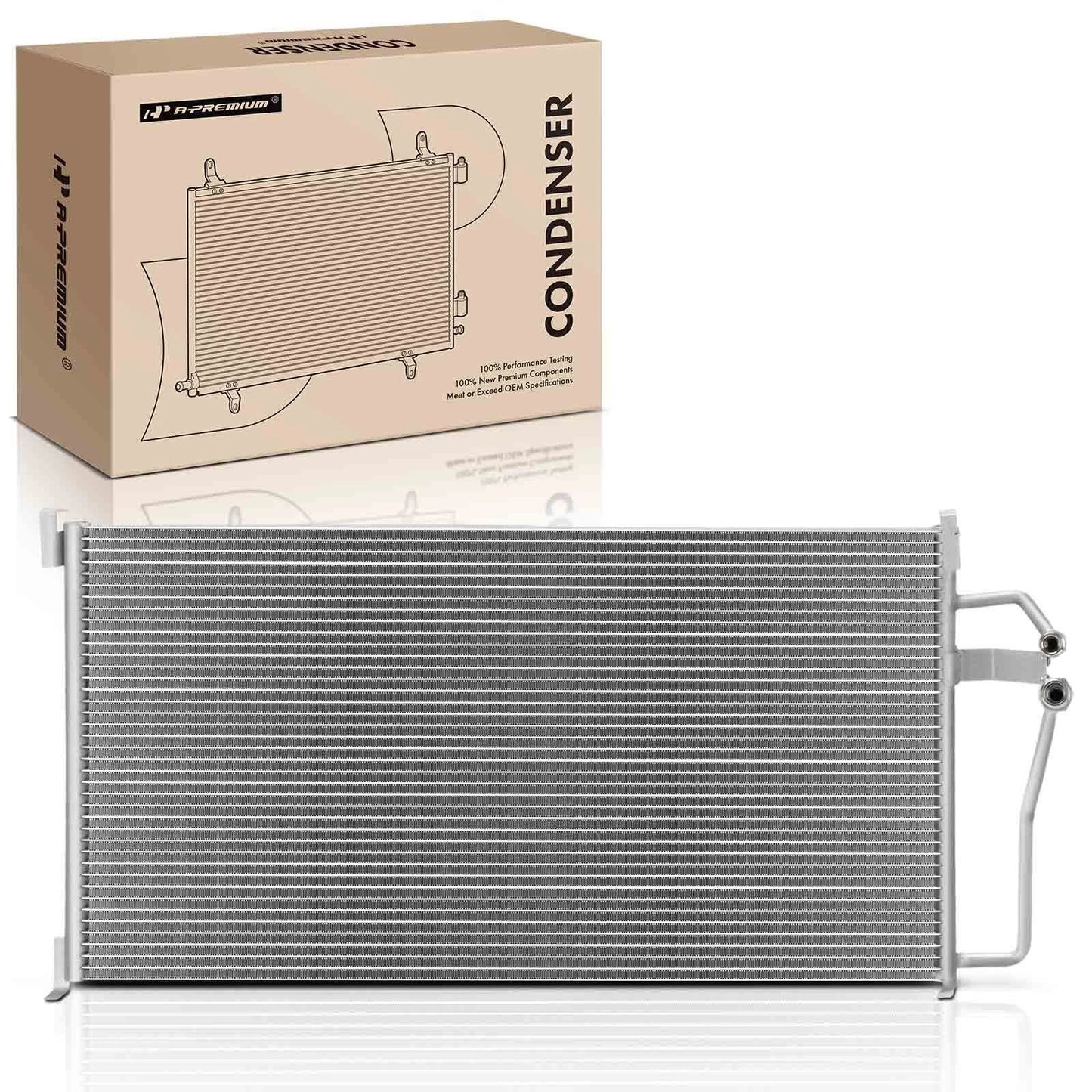 A/C Condenser with Bracket for Buick LeSabre, Park Avenue, Oldsmobile 88, 98 