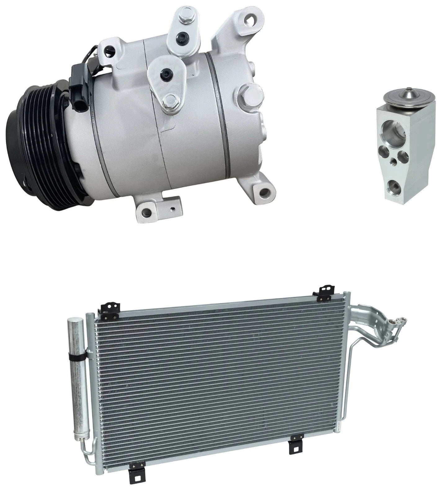 A/C Compressor Kit With Condenser for Mazda 3 Sport 2.0L 2.5L (2015–2018)