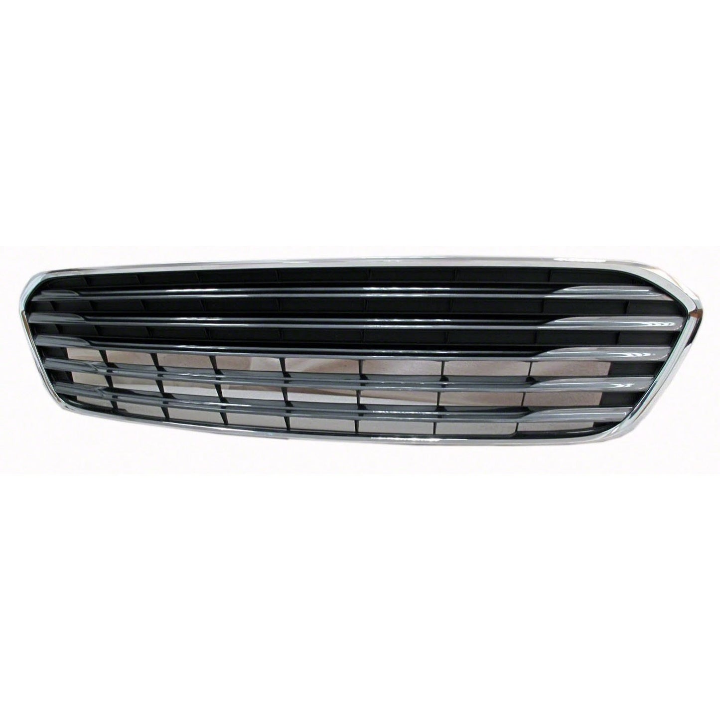 Replacement Black Chrome Plastic Front Bumper Cover Grille w/o Park Sensor Holes