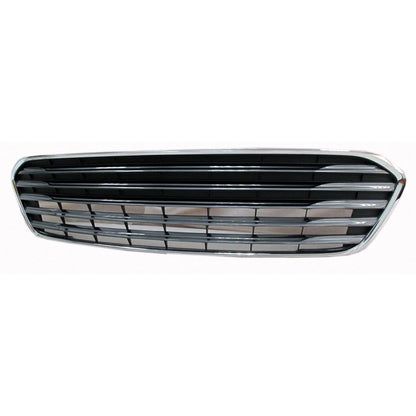 Replacement Black Chrome Plastic Front Bumper Cover Grille w/o Park Sensor Holes