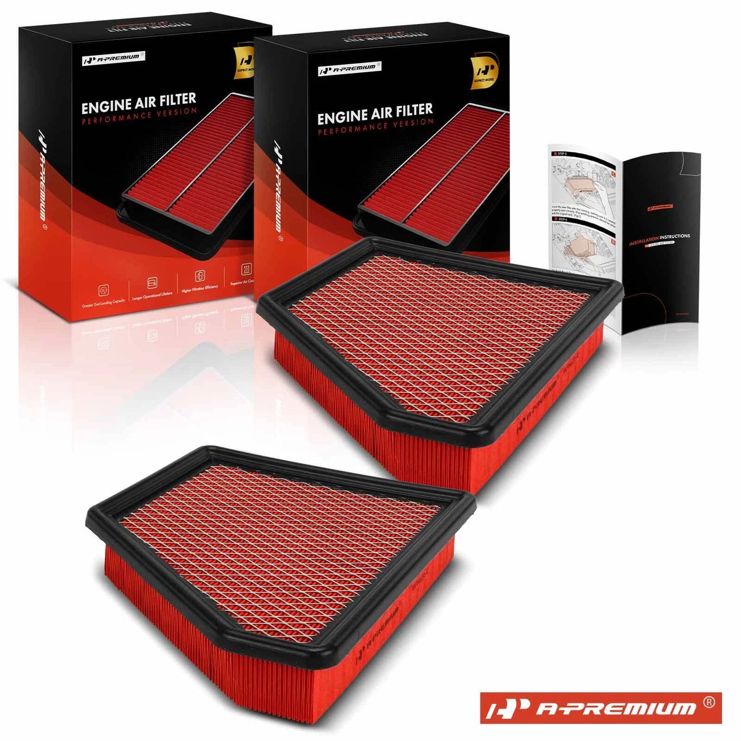 2X Engine Air Filter for Chevy Equinox GMC Terrain (2010–2017)