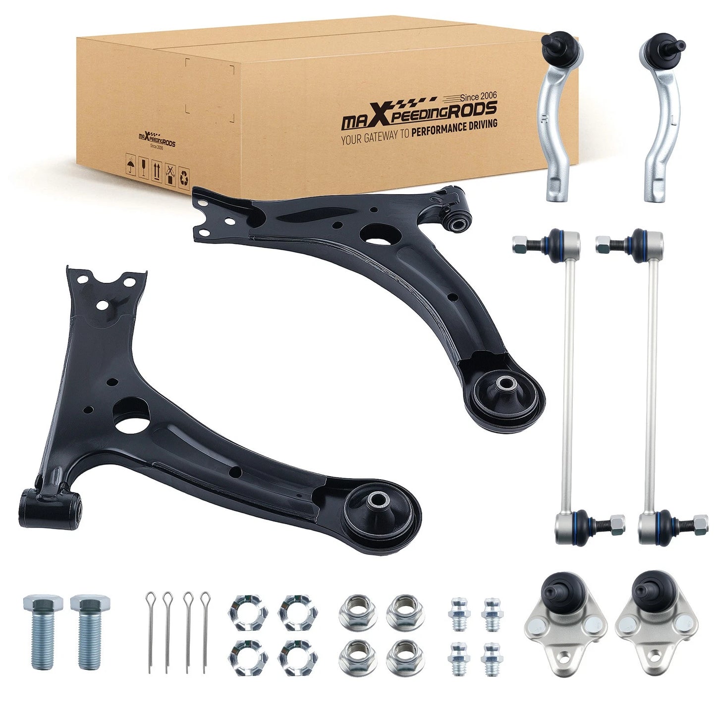 Lower Front Control Arm Ball Joint & Sway Bar Link for Toyota Corolla (2003–2008)