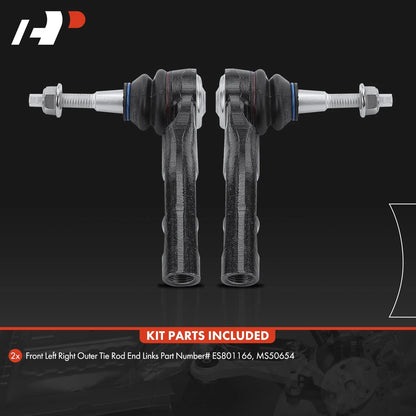 2X Outer Tie Rod End for Buick LaCrosse (2010–2013) Regal (2012–2016) Cadillac XTS