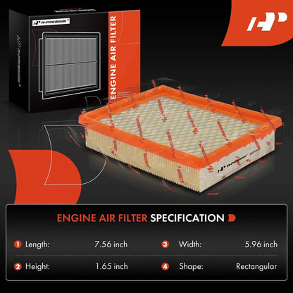 2X Engine Air Filter for Buick Century (1989–1993) Chevrolet Beretta (1990–1993)