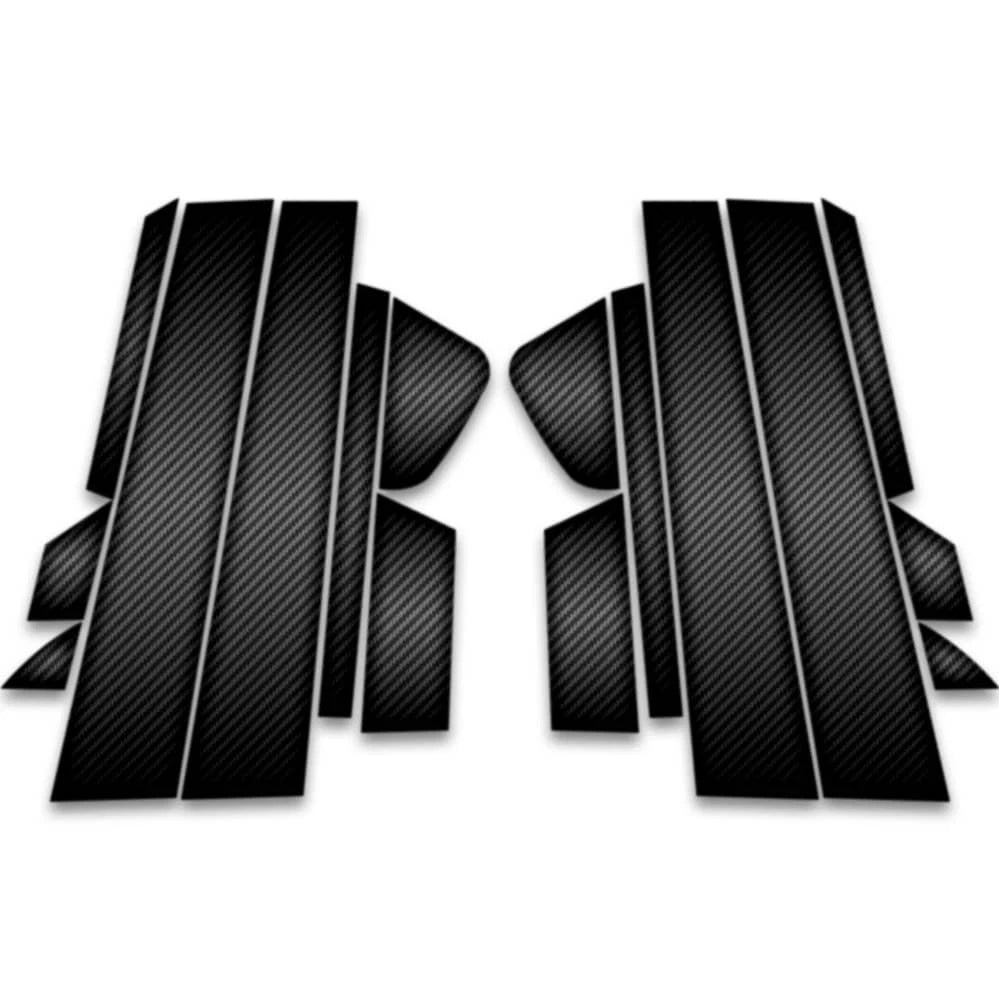 16pc Carbon Fiber Pillar Post Covers for 2015-2019 Subaru Legacy