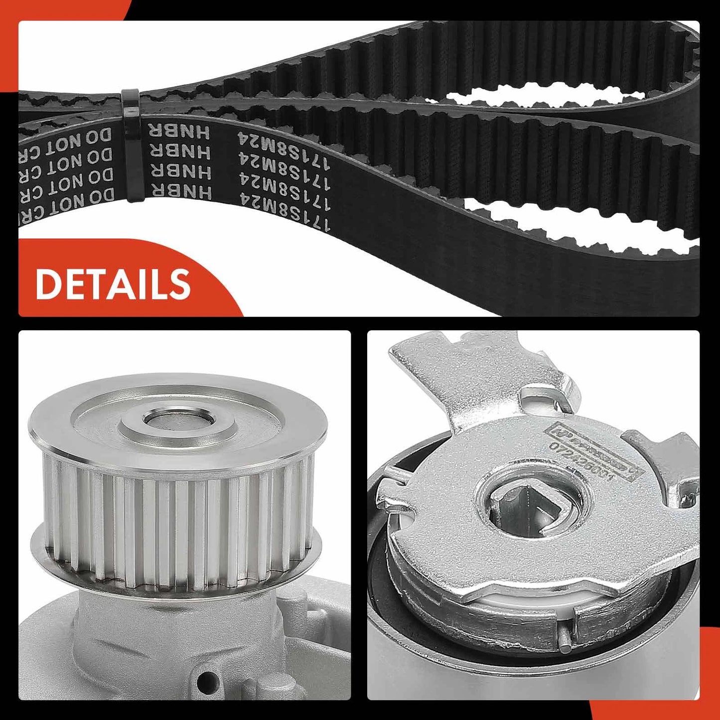8x Timing Belt and Water Pump Kit for Chevy LUV Isuzu Amigo Rodeo (1981–2004)