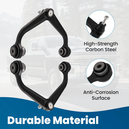 4PC Front Upper Control Arms w/Ball Joints for Chevrolet Silverado Sierra (2011-2014)