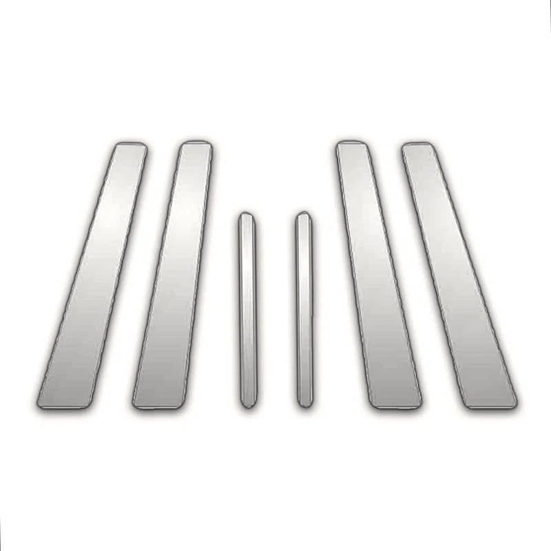 6Pc Chrome Pillar Post Covers Replacement for Mercedes E Class (2003–2009)