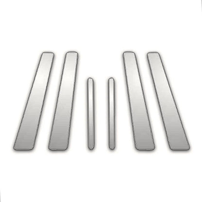 6Pc Chrome Pillar Post Covers Replacement for Mercedes E Class (2003–2009)