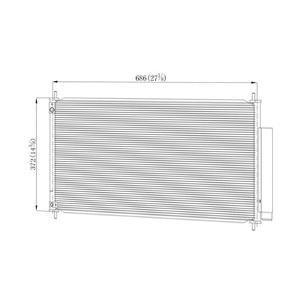 A/C Condenser Replacement Repair Part for Honda Civic Coupe (2012–2015)