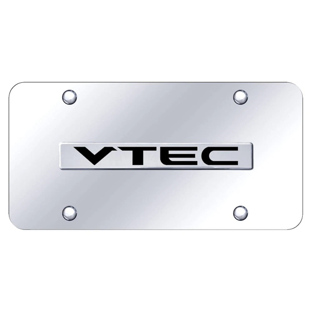 Chrome Name on Chrome License Plate -Officially Licensed for Honda VTEC Vehicles
