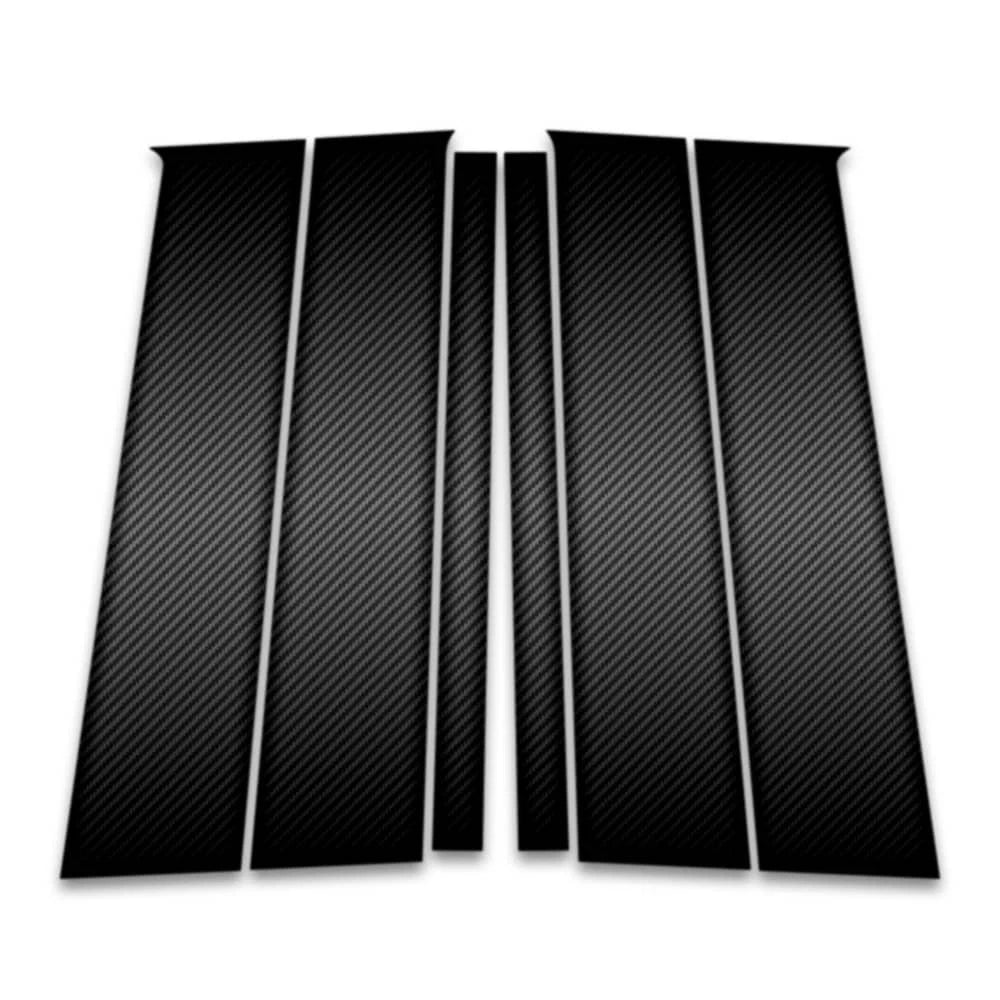 6pc Carbon Fiber Pillar Post Covers for 2017-2023 Jeep Compass