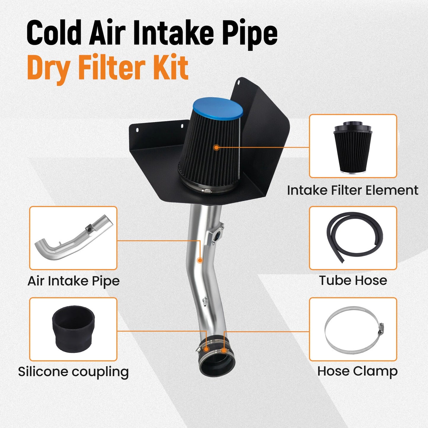 Cold Air Intake Kit and Heat Shield for Chevy GMC 1500 (2009–2014)