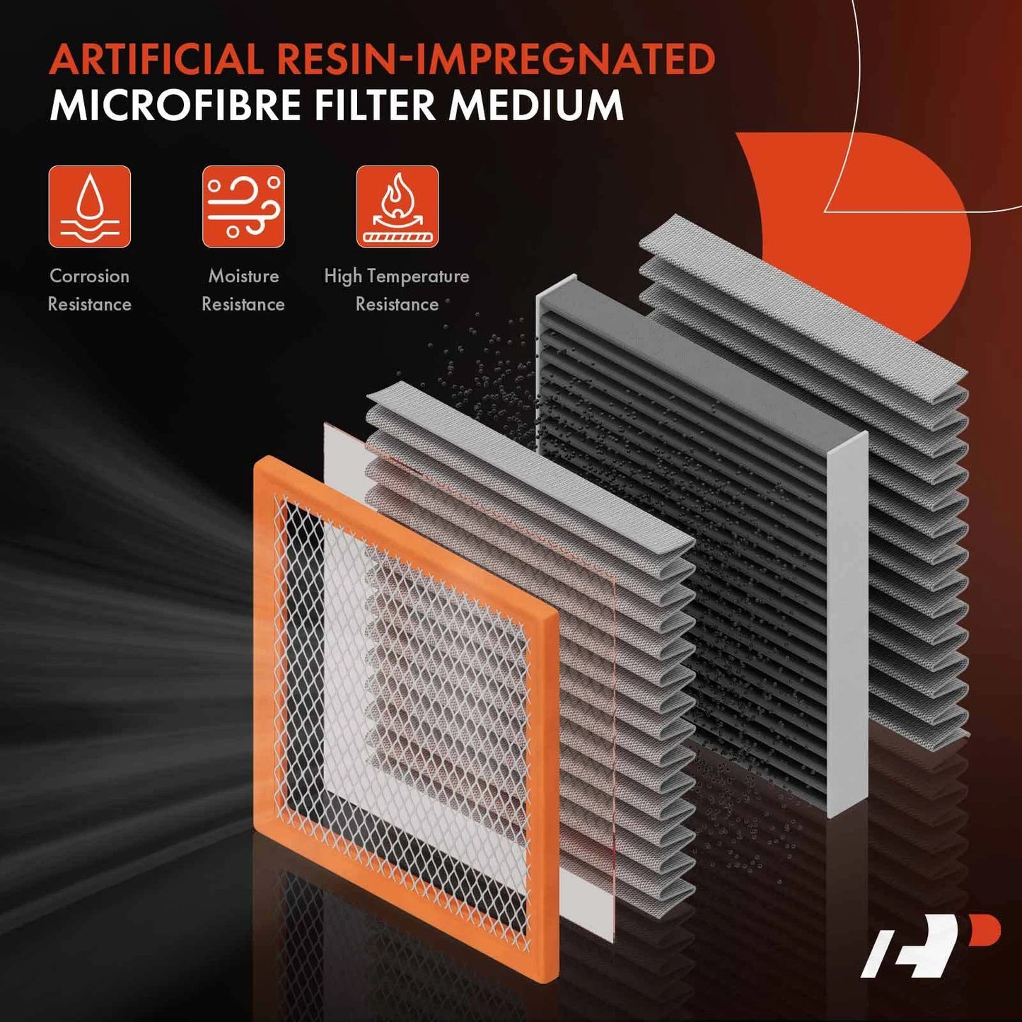 2X Engine Air Filter for Chevrolet Malibu (2013–2015) Impala (2014–2020)