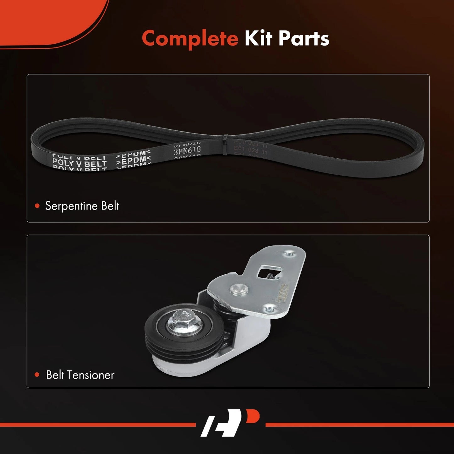 2X Serpentine Belt Drive Component Kit for Buick Lucerne (2006–2011)