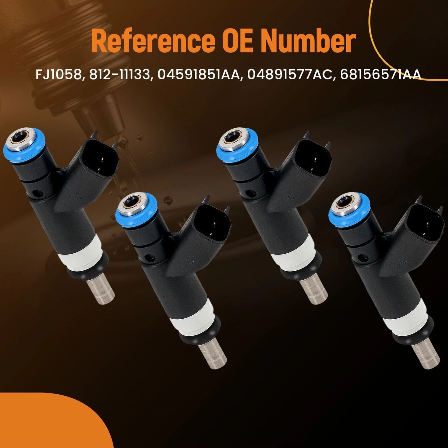 4X Fuel Injectors for Jeep Compass Patriot 2.0L 2.4L (2007–2017)