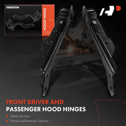 2Pcs Front Side Hood Hinge for Chevy Silverado GMC Sierra 2500 3500 (2007–2019)
