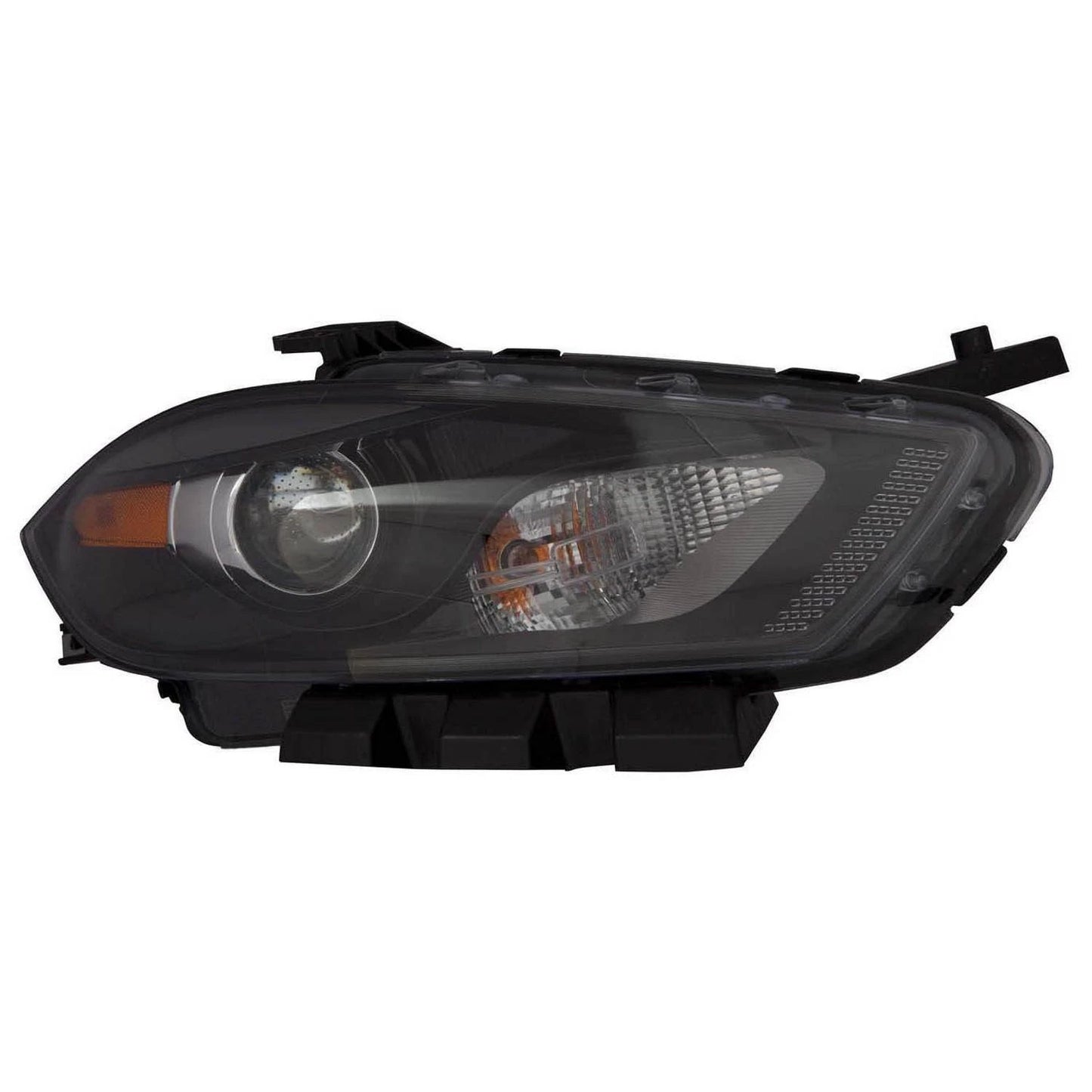 Replacement Black Passenger Side Halogen Headlight Lens/Housing w/o Logo