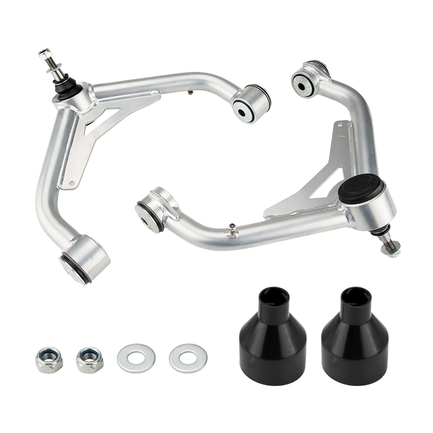 2x Front Upper Polished Control Arms for 2000–2002 Chevrolet Silverado 1500 (5.3L)
