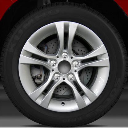 16x7 Wheel (5 Double Spoke Bright Medium Silver Full Face) for 2007-12 BMW 328i