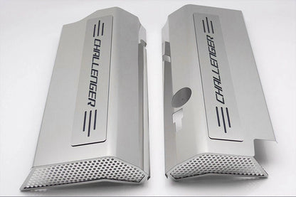 Fuel Rail Covers w/Black Brushed "Challenger" Inlay for 2008-11 SRT8 w/OE Intake
