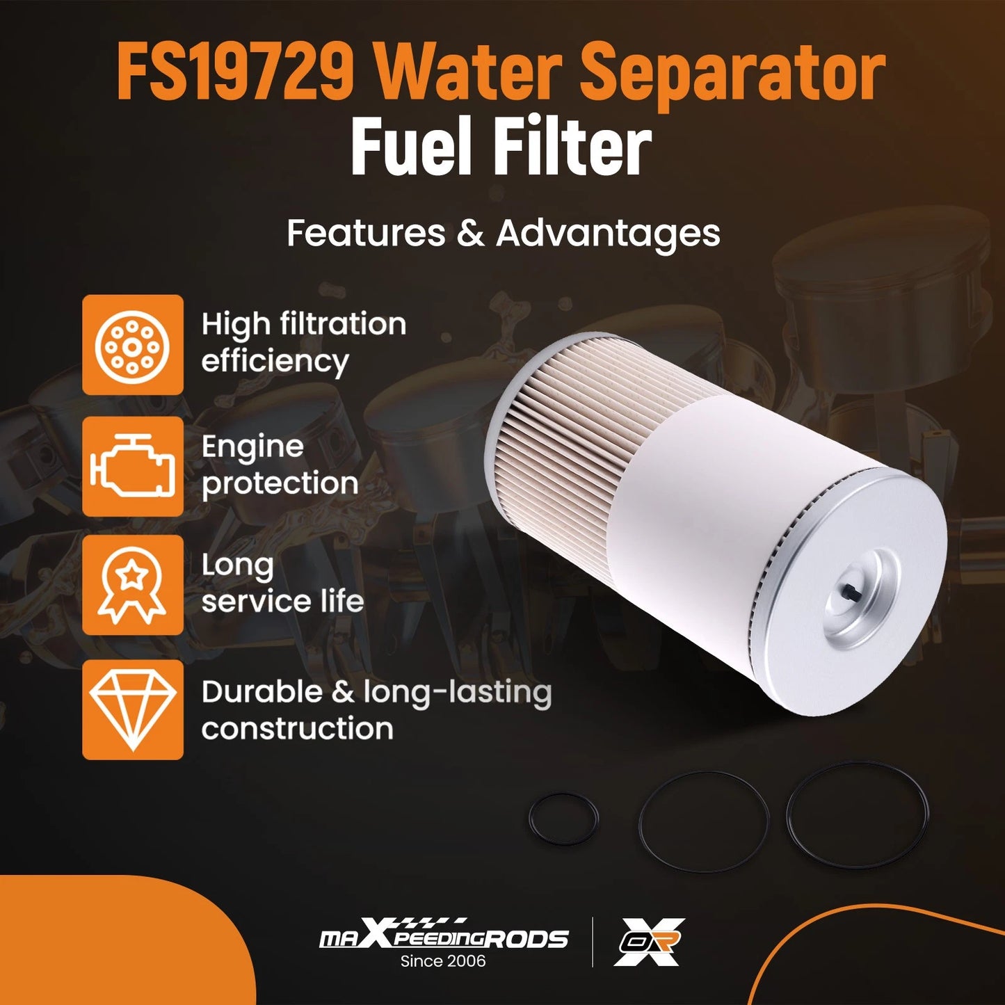 Fuel Water Separator Set for Freightliner FH230 FH233 (1994–2003)