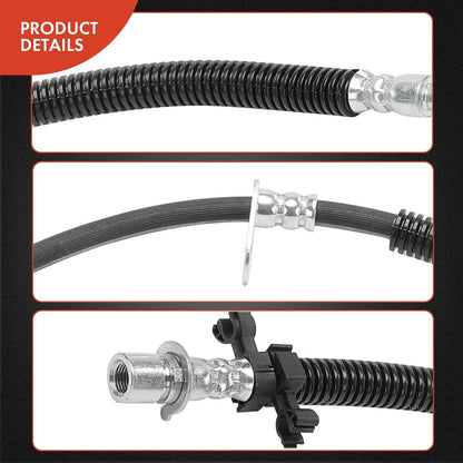 2X Front Brake Hydraulic Hose for Chevy Camaro (2016–2022) Cadillac CTS (2016–2019)