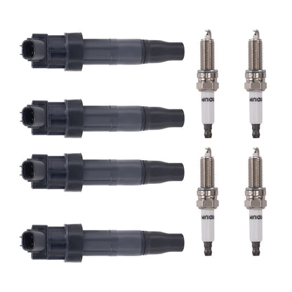 4 Ignition Coils and 4 Spark Plugs for Hyundai Santa Fe Sport 2.4L (2013-2016)