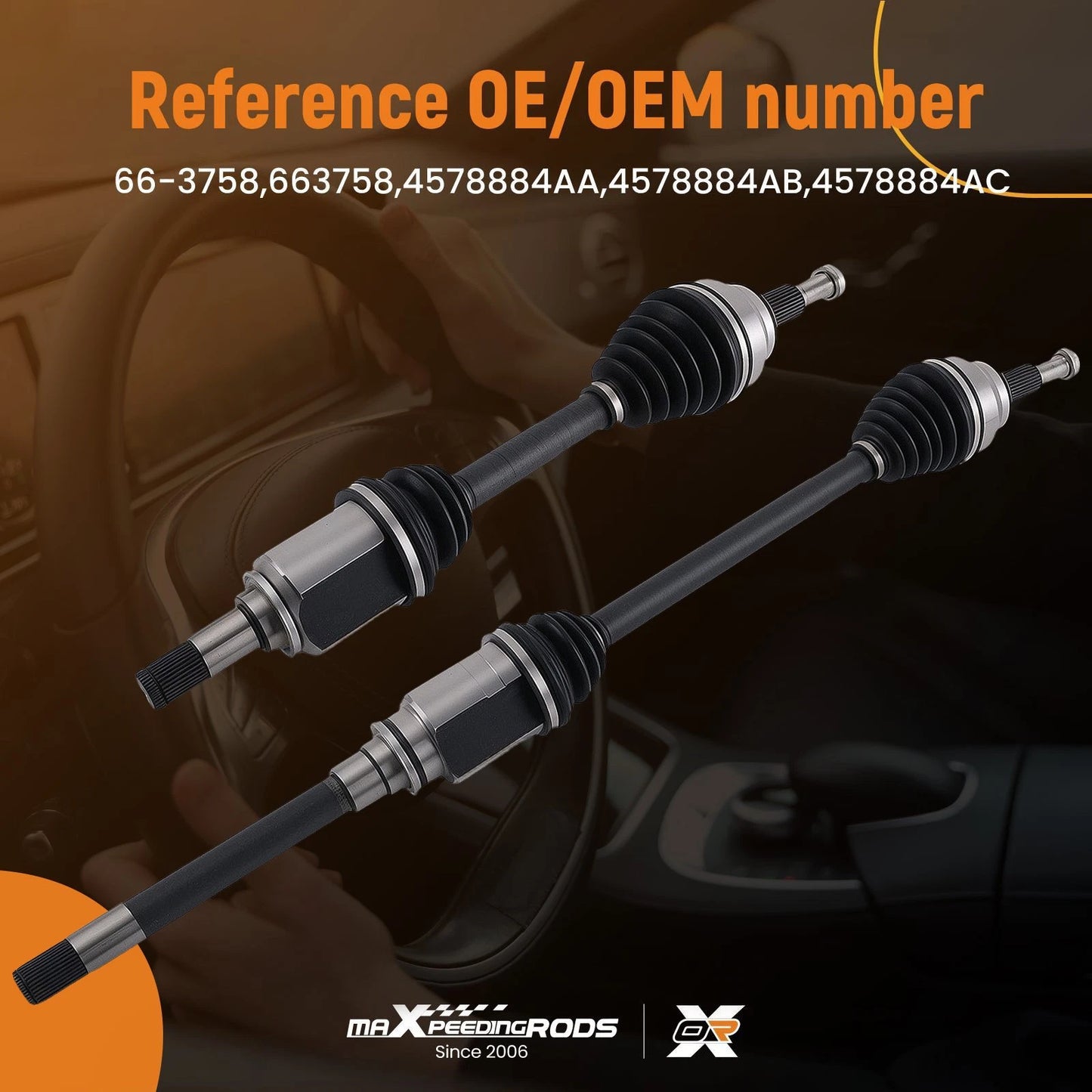 Front AWD Transfer Case CV Axles for Jeep Grand Cherokee 5.7L (2011–2022)
