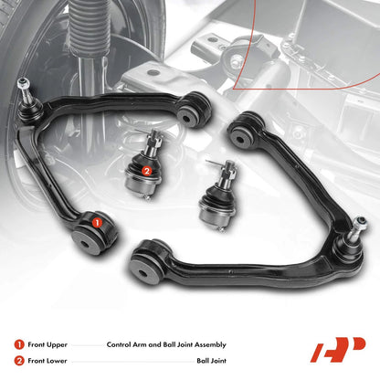 6x Front Wheel Bearing Control Arm Ball Joint Kit for Silverado 1500 (2007–2018)