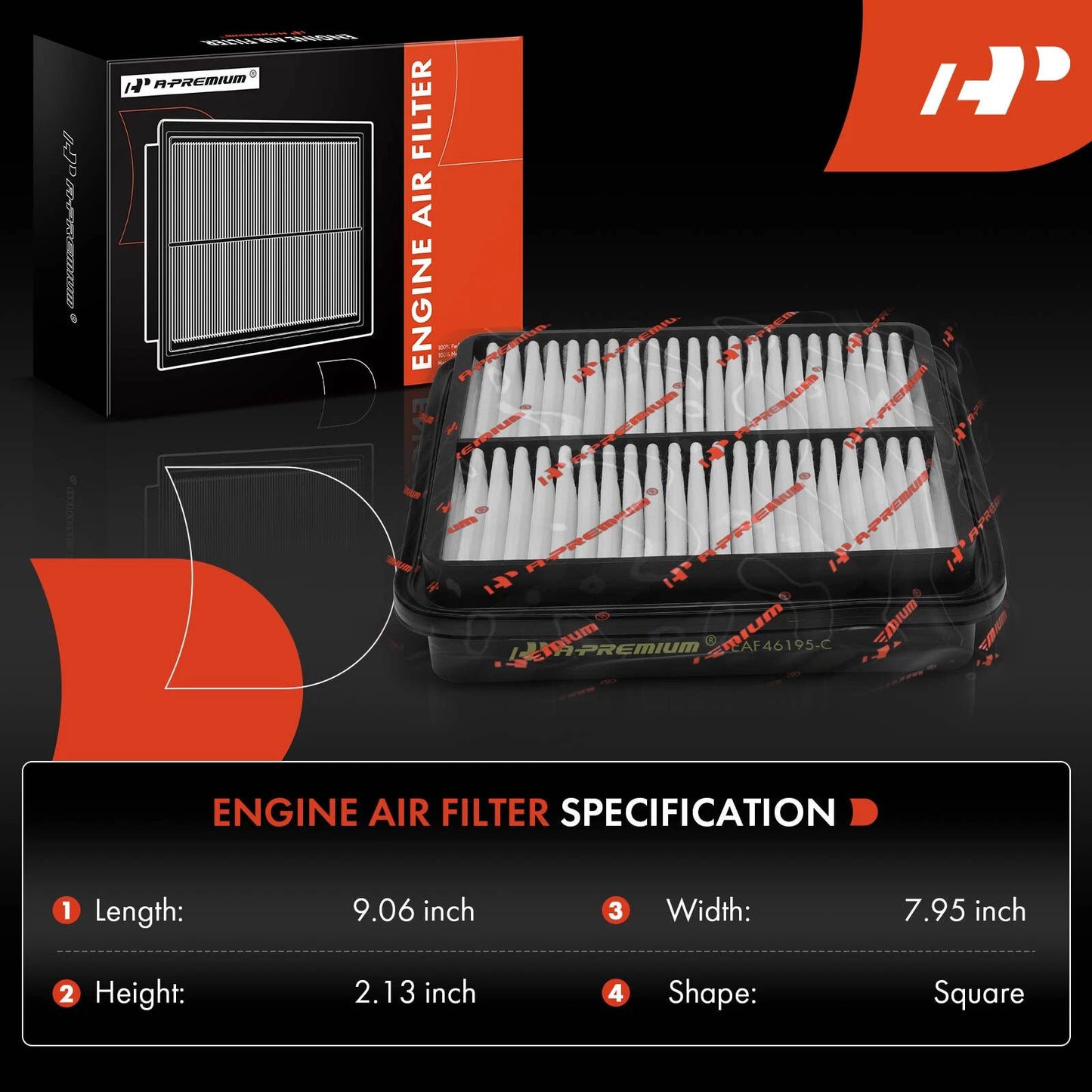 2X Engine Air Filter for Suzuki Grand Vitara (1999–2005) Chevy Tracker (1999–2004)