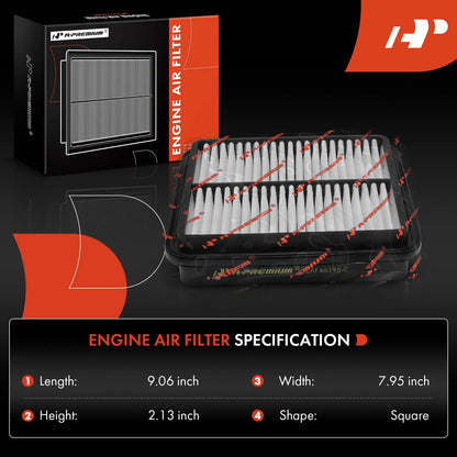 2X Engine Air Filter for Suzuki Grand Vitara (1999–2005) Chevy Tracker (1999–2004)
