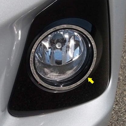 2pc Stainless Front Fog Light Accent Trim for Toyota Corolla 2014–2016