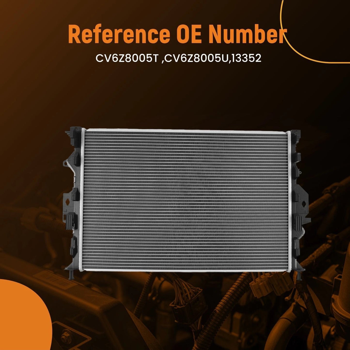 Aluminum Radiator for Ford Focus 2.0L EcoBoost MT 2013-2018 (CV6Z8005U)