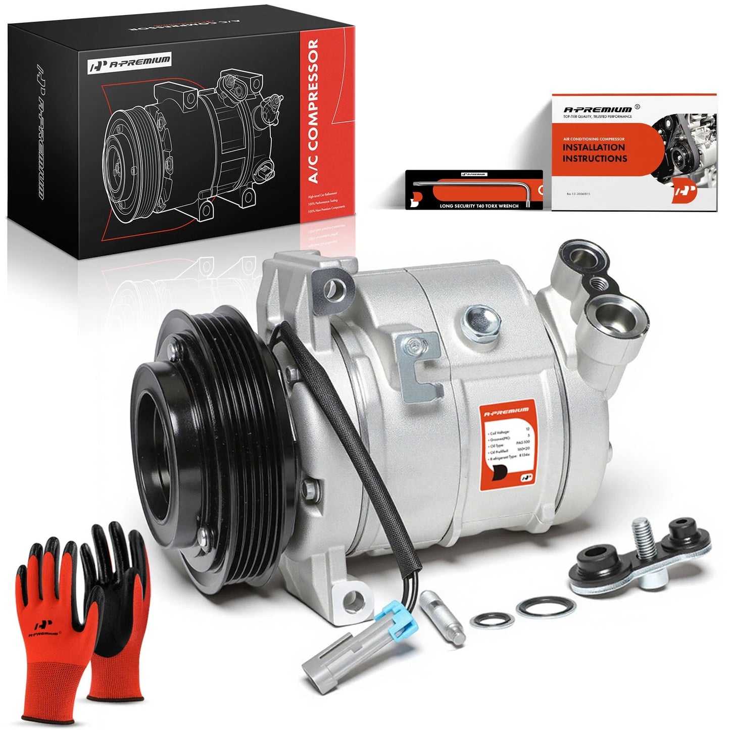 A/C Compressor with Clutch for Chevy Equinox GMC Terrain (2010–2011)