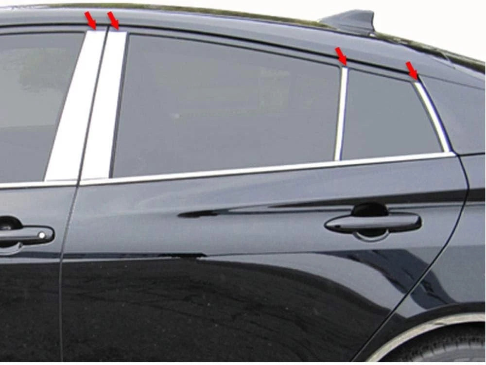 8pc. Luxury FX Stainless Steel Pillar Post Trim for 2016-2022 Toyota Prius