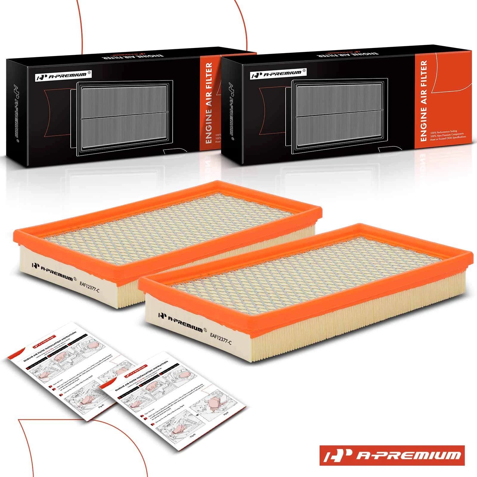 2X Engine Air Filter for Chevy Camaro (1993–1997) Blazer (1995–2005) Astro (1992–2005)