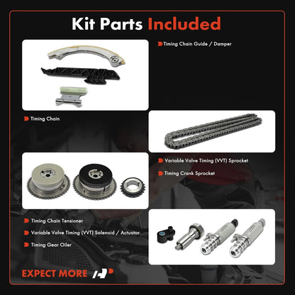 11x Timing Chain Kit for Chevrolet Equinox (2010)