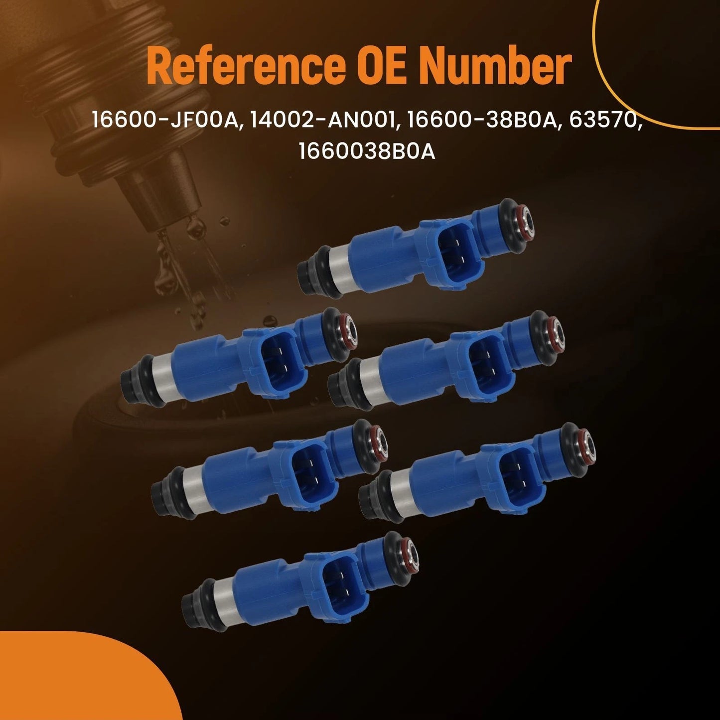 Fuel Injectors Set 6PCS for Nissan 350Z 370Z (2003–2009)