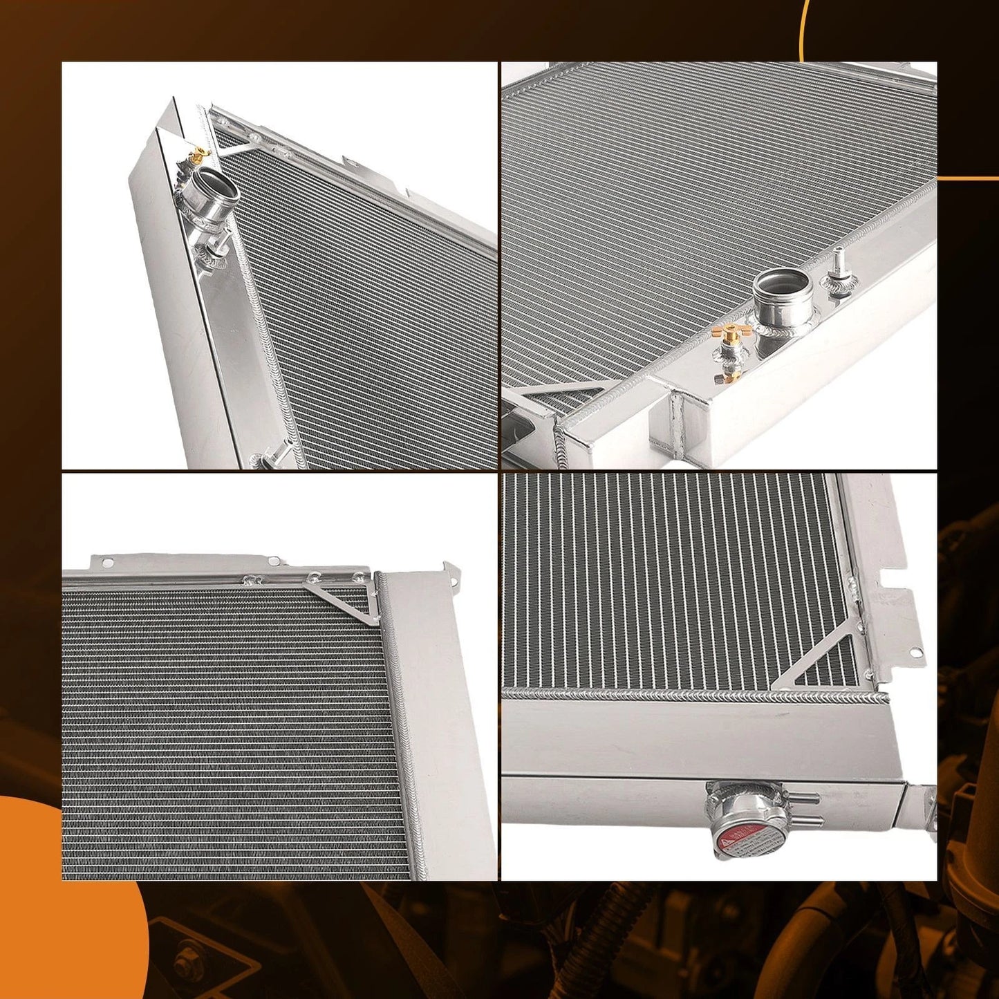 Aluminum 3-Row Radiator Tank for Ford F-250 F-350 (1988–1994)