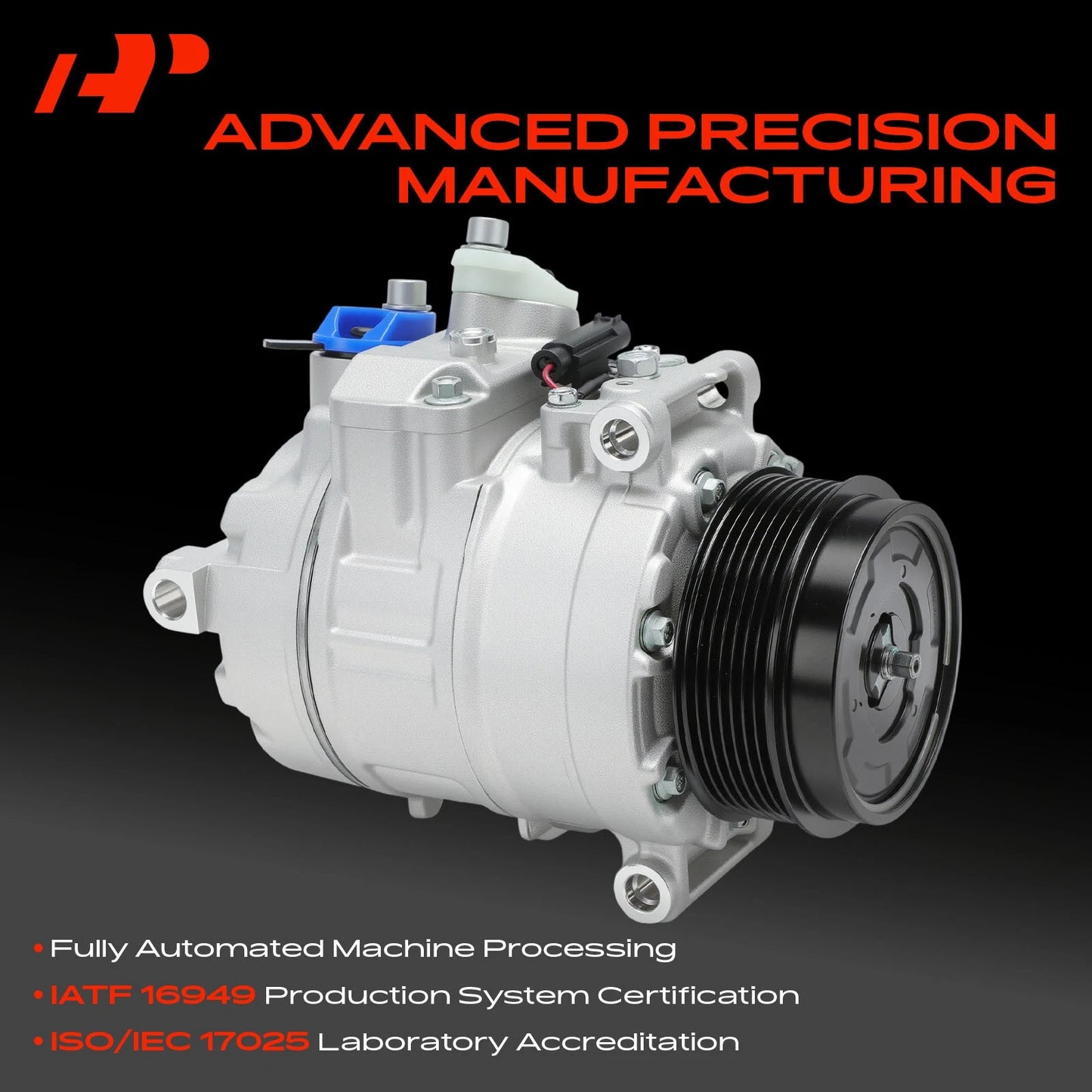 AC Compressor with Clutch for Chevy Silverado 2500 HD (2015–2025)