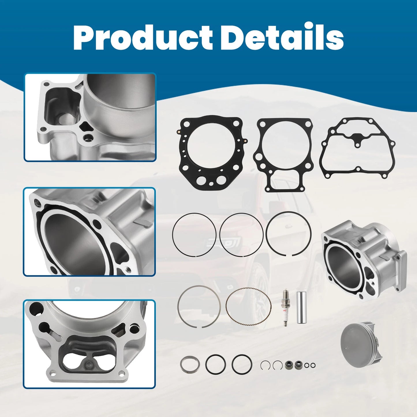 Cylinder Piston Top End Rebuild Kit for Honda TRX520 Foreman (2020–2024)