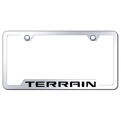 Mirrored Cut-Out License Plate Frame - Officially Licensed for GMC Terrain