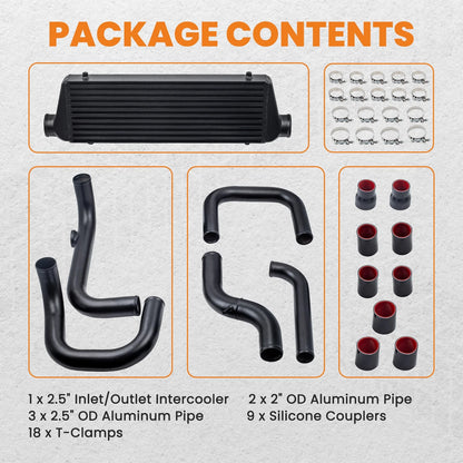 Front Intercooler Aluminum Pipe Tube & Coupler Kit for Acura Integra (1994–2001)