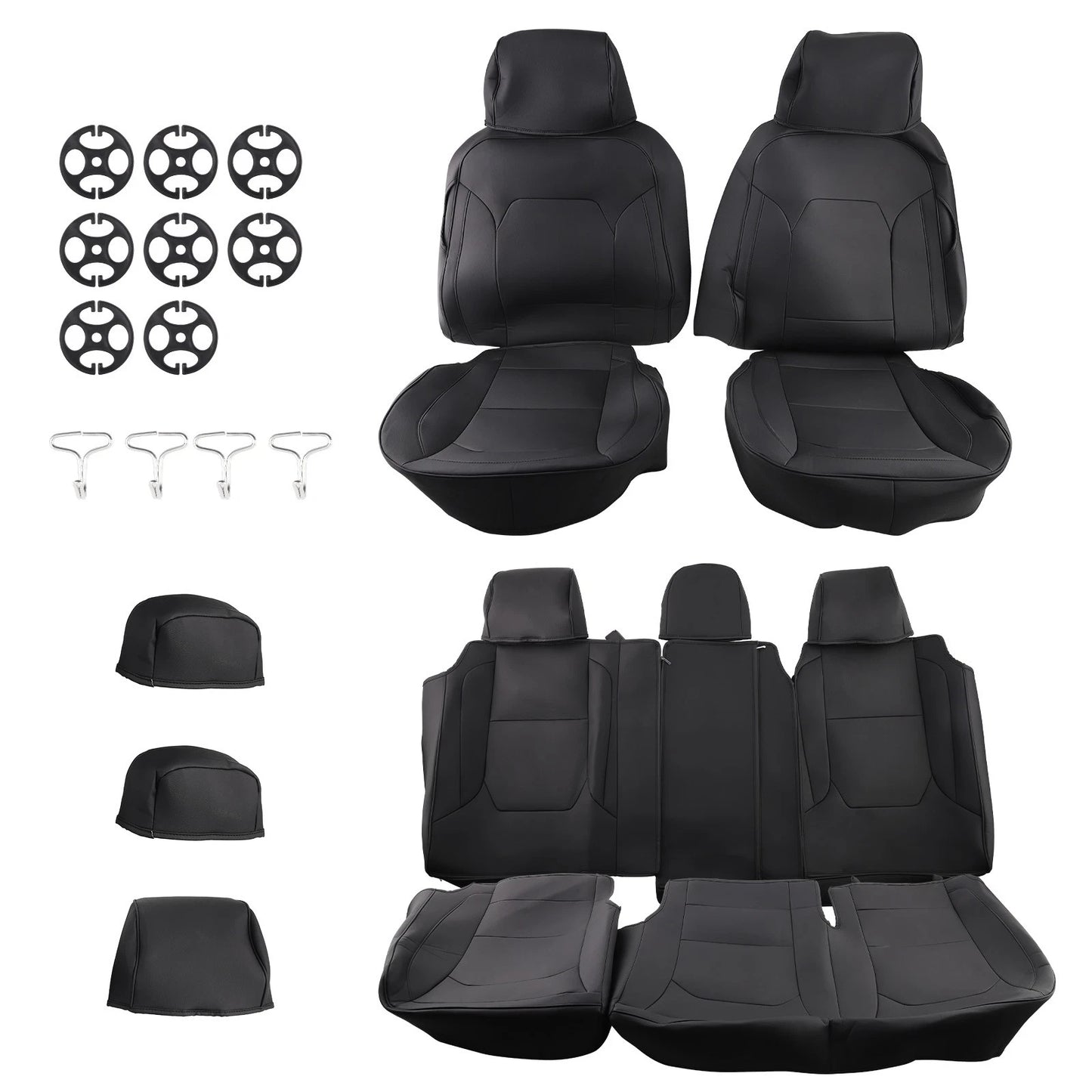 Leather Car Seat Covers Full Set for Ford F-150 (2015–2024) Waterproof