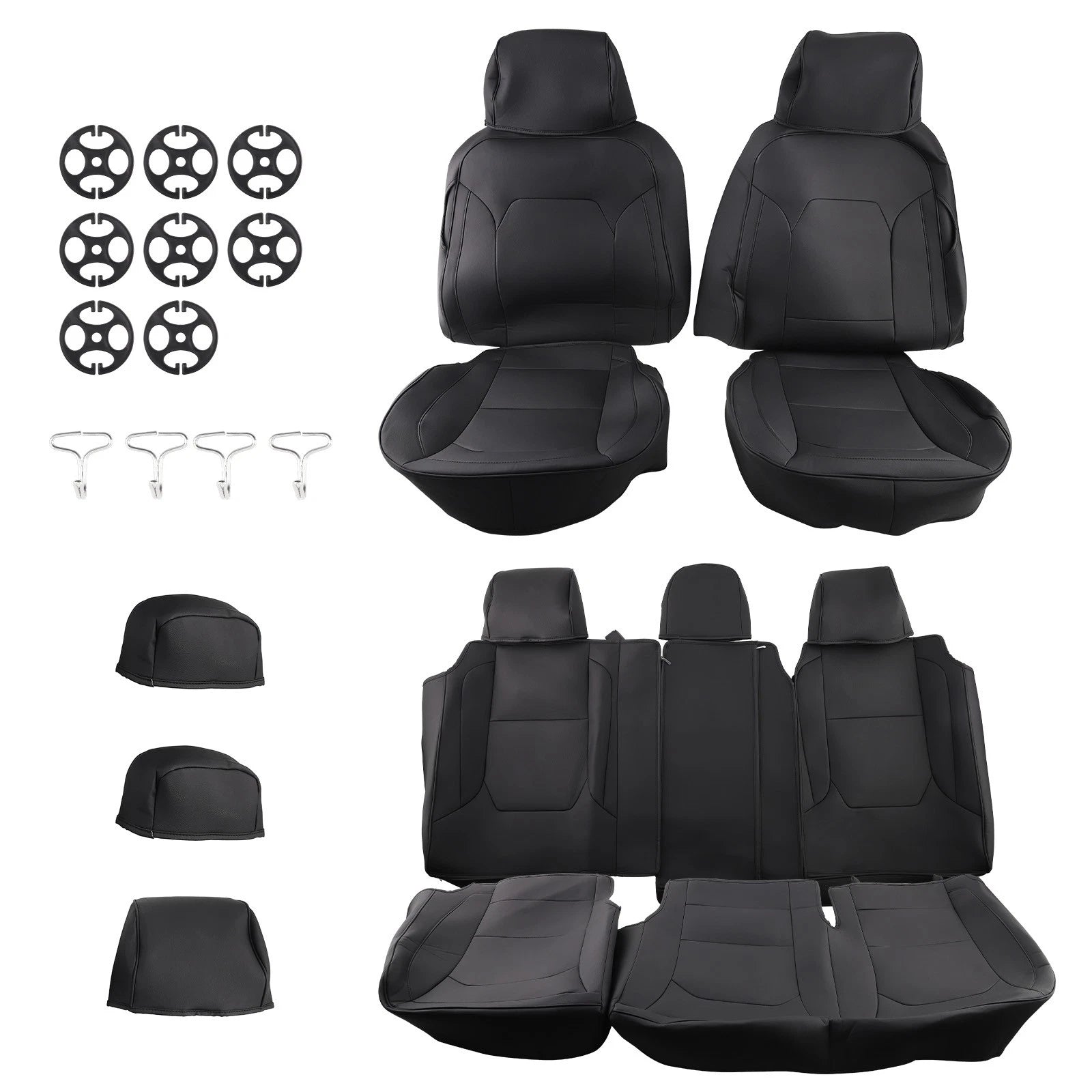 Leather Car Seat Covers Full Set for Ford F-150 (2015–2024) Waterproof