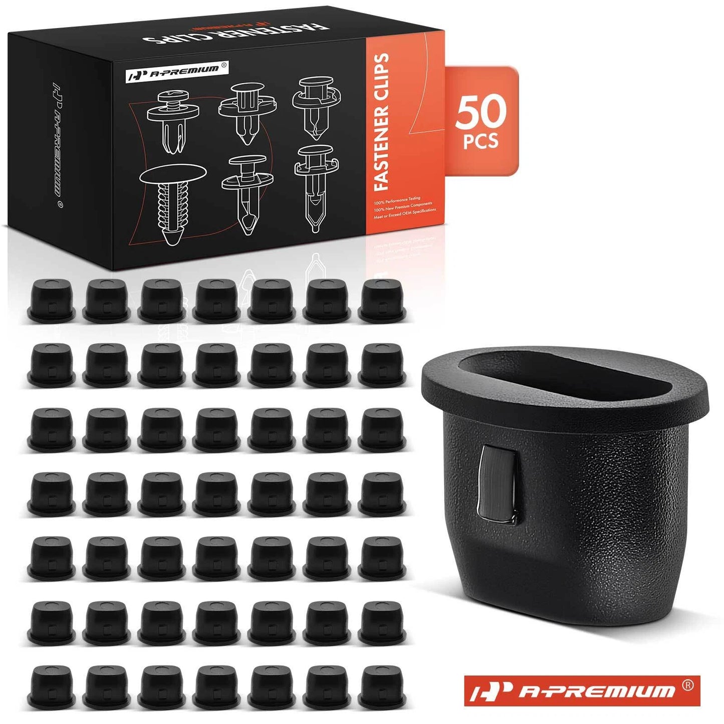 50Pcs Nylon Cowl Vent Screw Nut Retainer Clip for Chevy GMC